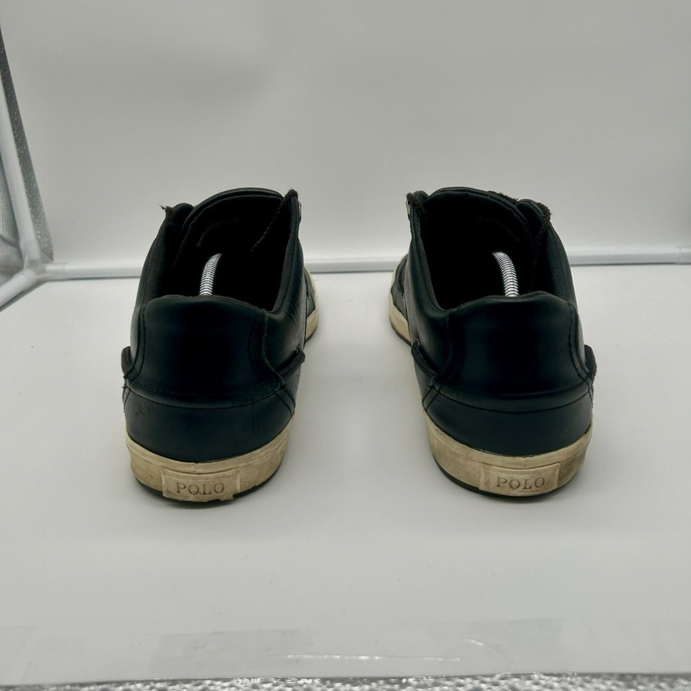 Polo‎ Ralph Lauren Ramiro Shoes Men 13 Leather Duck Boat Sneaker Casual Black - Picture 7 of 9